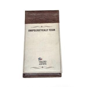 Leather Valero Texas Open Notepad Case: Unapologetically Texan